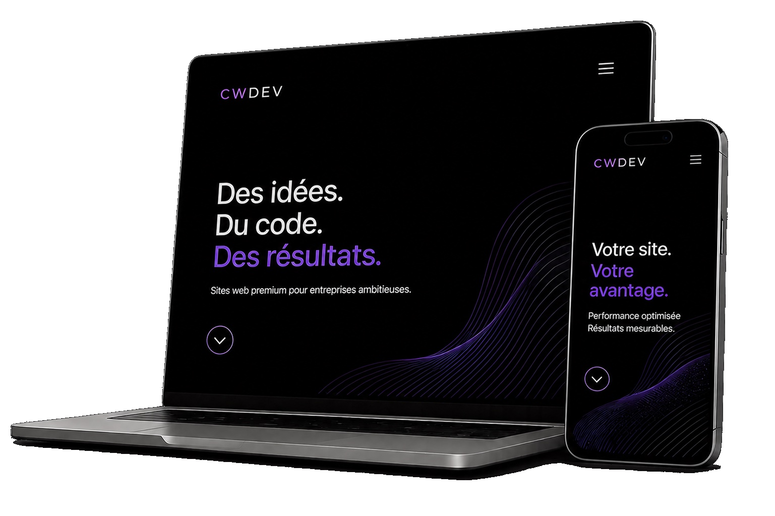 Aperçu CWDEV sur ordinateur et mobile